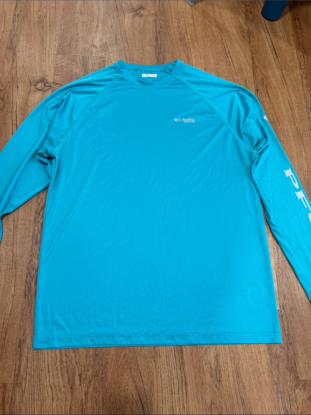 Columbia PFG Men's Teal Long Sleeve Performance Shirt Size LT